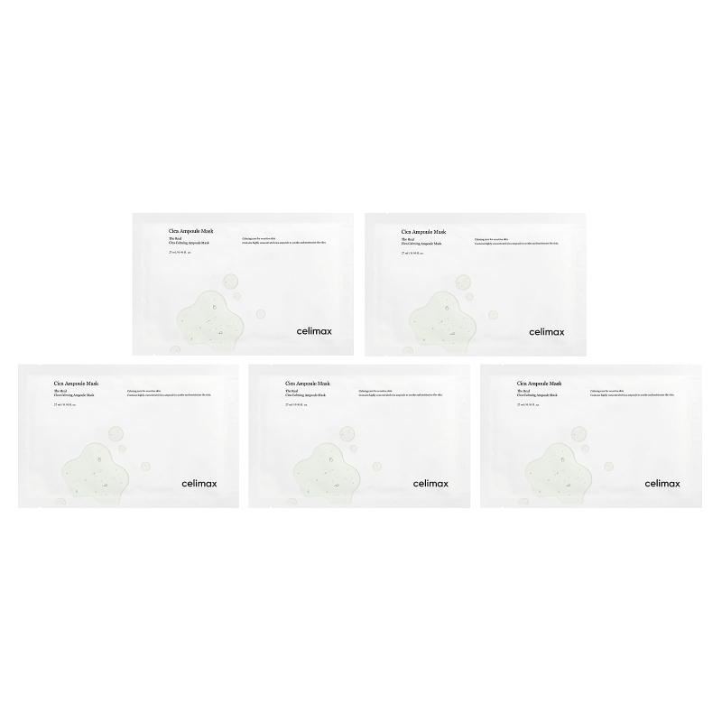 Celimax, قناع الجمال Cica Ampoule، 5 ورقات، 0.91 أونصة (27 مل) لكل واحدة