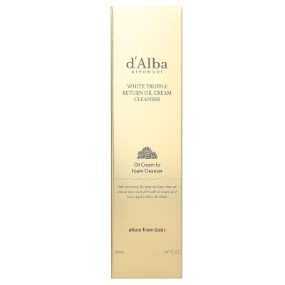 d'Alba, منظف كريمي بزيت White Truffle Return، 5.07 أونصة سائلة (150 مل)