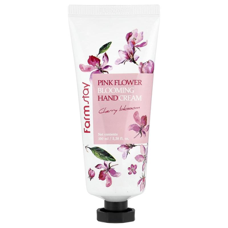 Farmstay, كريم اليدين Pink Flower Blooming، زهر الكرز، 3.38 أونصة سائلة (100 مل)
