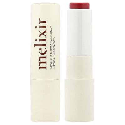 Melixir, زبدة الشفاه النباتية™ مع الصبار، 02 Nude Crumble، 0.13 أونصة (3.9 جم)