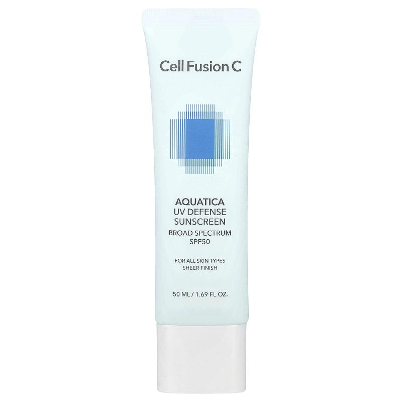 Cell Fusion C, Aquatica UV Defense Sunscreen, For All Skin Types, SPF 50, 1.69 fl oz (50 ml)
