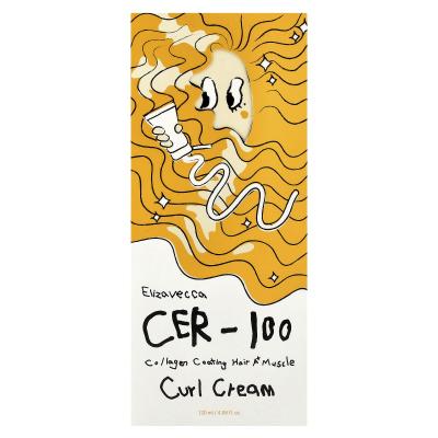 Elizavecca, كريم تجعيد العضلات Cer-100 بالكولاجين للشعر A+، 4.06 أونصة سائلة (120 مل)