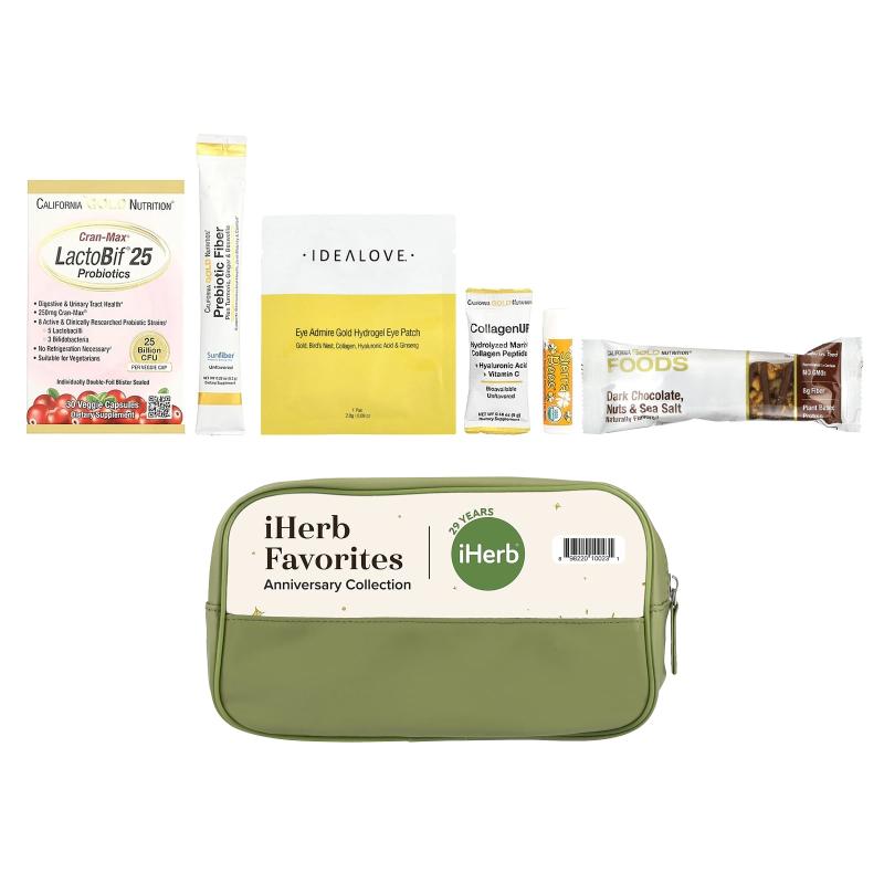 California Gold Nutrition، منتجات الكهف الكورية المفضلة، مجموعة الذكرى السنوية، مجموعة مكونة من 7 قطع