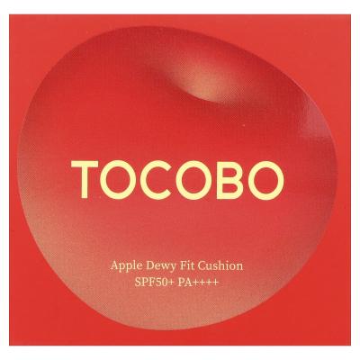 Tocobo, وسادة Apple Dewy Fit، عامل حماية من الشمس 50+ PA++++، 21C خوخ، 0.52 أونصة (15 جم)