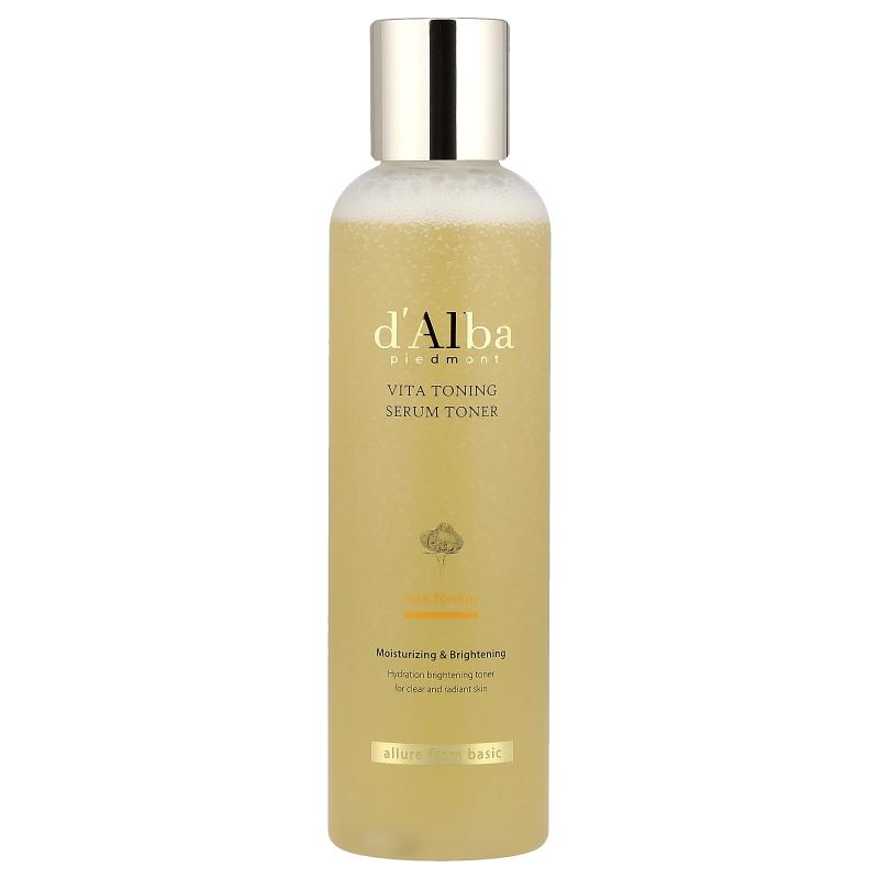 d'Alba, Vita Toning Serum Toner، 6.08 أونصة سائلة (180 مل)