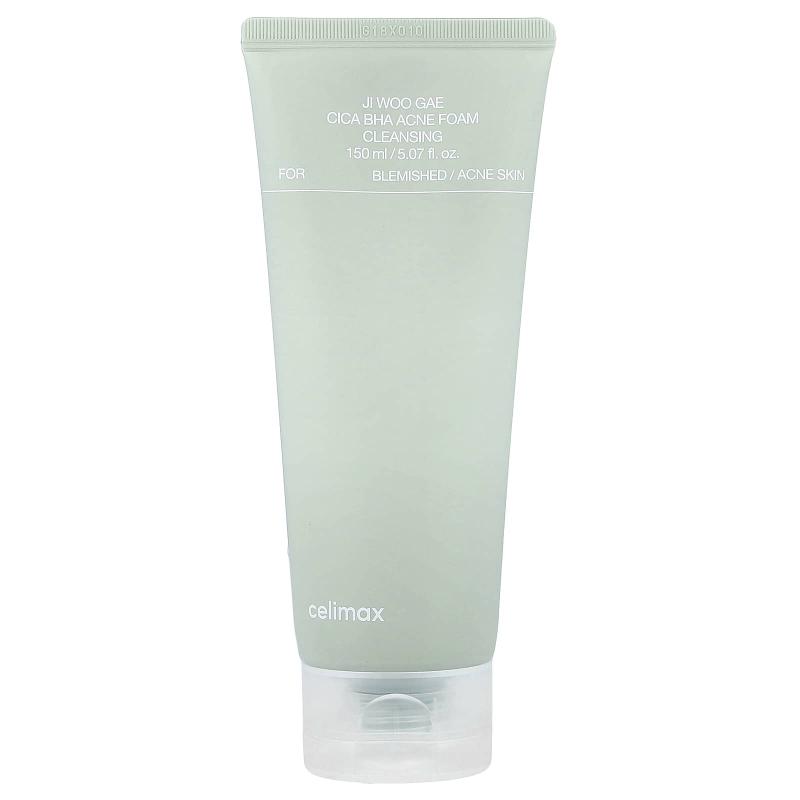 Celimax, رغوة تنظيف حب الشباب Ji Woo Gae Cica BHA، 5.07 أونصة سائلة (150 مل)