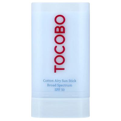Tocobo, Cotton Airy Sun Stick، عامل حماية من الشمس 50، 0.67 أونصة (19 جم)