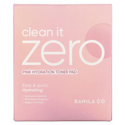 Banila Co, Clean it Zero، وسادة تونر للترطيب الوردي، 70 ضمادة، 7.94 أونصة سائلة (235 مل)