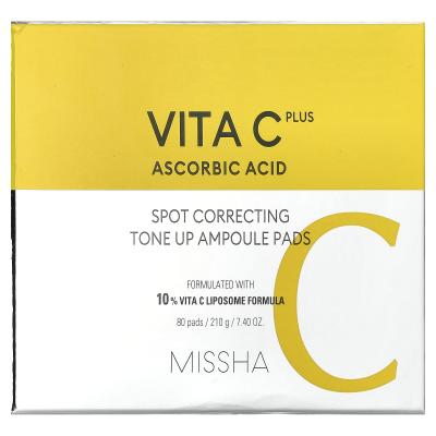Missha, Vita C Plus، ضمادات أمبولة لتصحيح البقع، 80 ضمادة، 7.4 أونصة (210 جم)