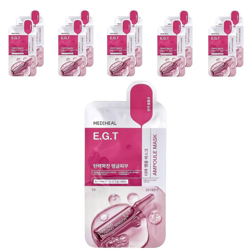 MEDIHEAL, E.G.T Derma Ampoule Beauty Mask, 10 Sheets, 0.87 fl oz (26 ml) Each