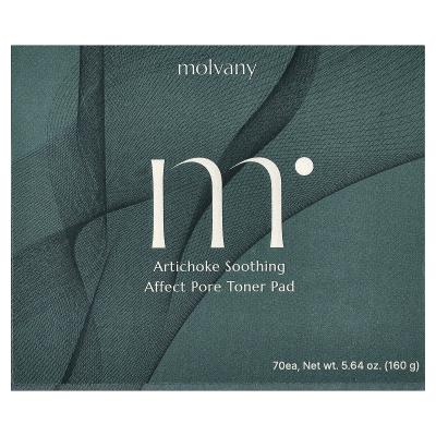 Molvany, وسادة تونر بالخرشوف لتلطيف المسام، 70 ضمادة، 5.64 أونصة (160 جم)