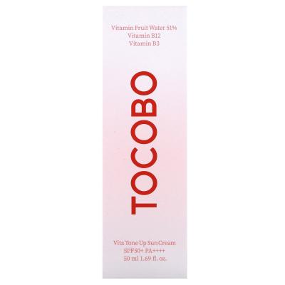 Tocobo, Vita Tone Up SunCream، عامل حماية من الشمس 50+، PA ++++، 1.69 أونصة سائلة (50 مل) (Discontinued Item)