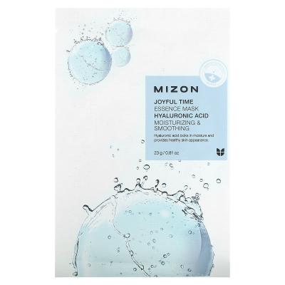 Mizon, Joyful Time Essence Beauty Mask، حمض الهيالورونيك، ورقة واحدة، 0.81 أونصة (23 جم)