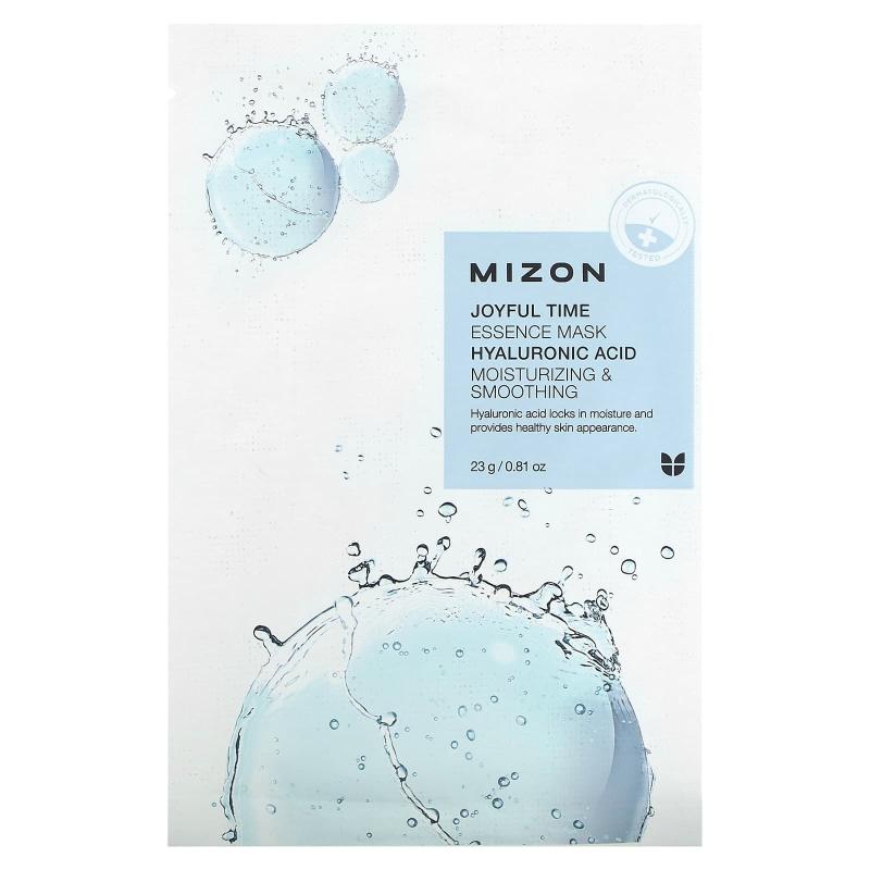 Mizon, Joyful Time Essence Beauty Mask، حمض الهيالورونيك، ورقة واحدة، 0.81 أونصة (23 جم)