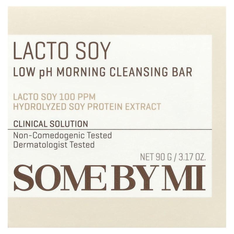 SOME BY MI, Lacto Soy, Low pH Morning Cleansing Bar, 3.17 oz (90 g)