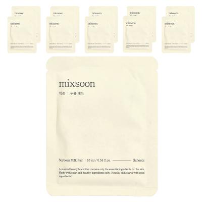 Mixsoon, وسادة حليب فول الصويا، 30 ورقة، 0.54 أونصة سائلة (16 مل)، 10 لكل ورقة