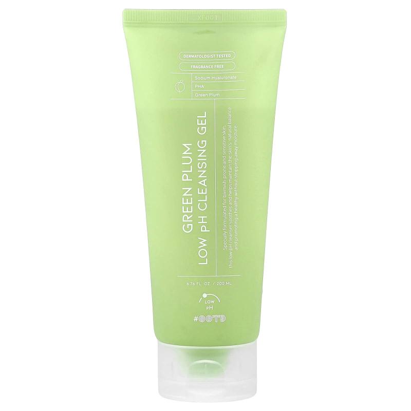 OOTD, جل تنظيف ذو درجة حموضة منخفضة بالبرقوق الأخضر، خالٍ من العطور، 6.67 أونصة سائلة (200 مل)