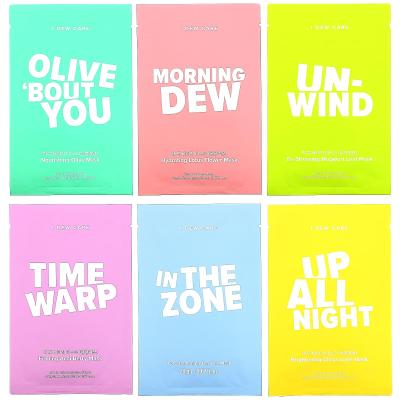 I Dew Care, Let's Get Sheet Faced، مجموعة أقنعة تجميل ورقية تكفي لمدة 14 يومًا، 14 ورقة، 0.67 أونصة سائلة (20 مل) لكل واحدة