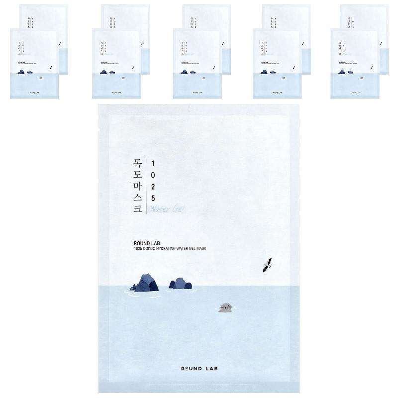 Round Lab, 1025 Dokdo Hydrating Water Gel Beauty Mask, 10 Sheets, 1.01 fl oz (30 ml) Each