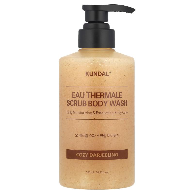Kundal, EAU Thermale Scrub Body Wash, Cozy Darjeeling, 16.9 fl oz (500 ml)