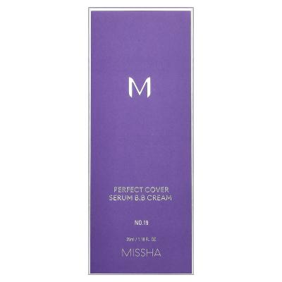 Missha, Perfect Cover Serum B.B Cream، رقم 19 عاجي، 1.18 أونصة سائلة (35 مل)