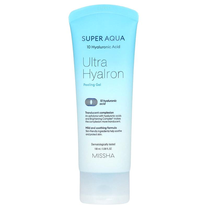 Missha, Super Aqua، جل التقشير بالهيالرون الفائق، 3.38 أونصة سائلة (100 مل)