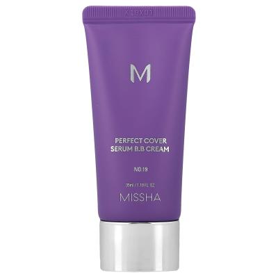 Missha, Perfect Cover Serum B.B Cream، رقم 19 عاجي، 1.18 أونصة سائلة (35 مل)