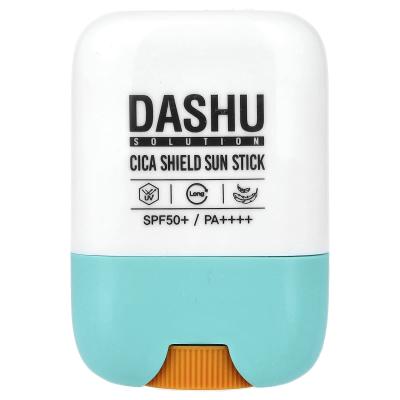 Dashu, Cica Shield Sun Stick، عامل حماية من الشمس SPF 50+ PA ++++، 0.67 أونصة (19 جم)