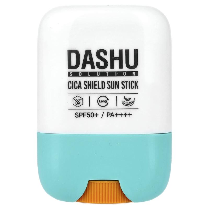 Dashu, Cica Shield Sun Stick، عامل حماية من الشمس SPF 50+ PA ++++، 0.67 أونصة (19 جم)