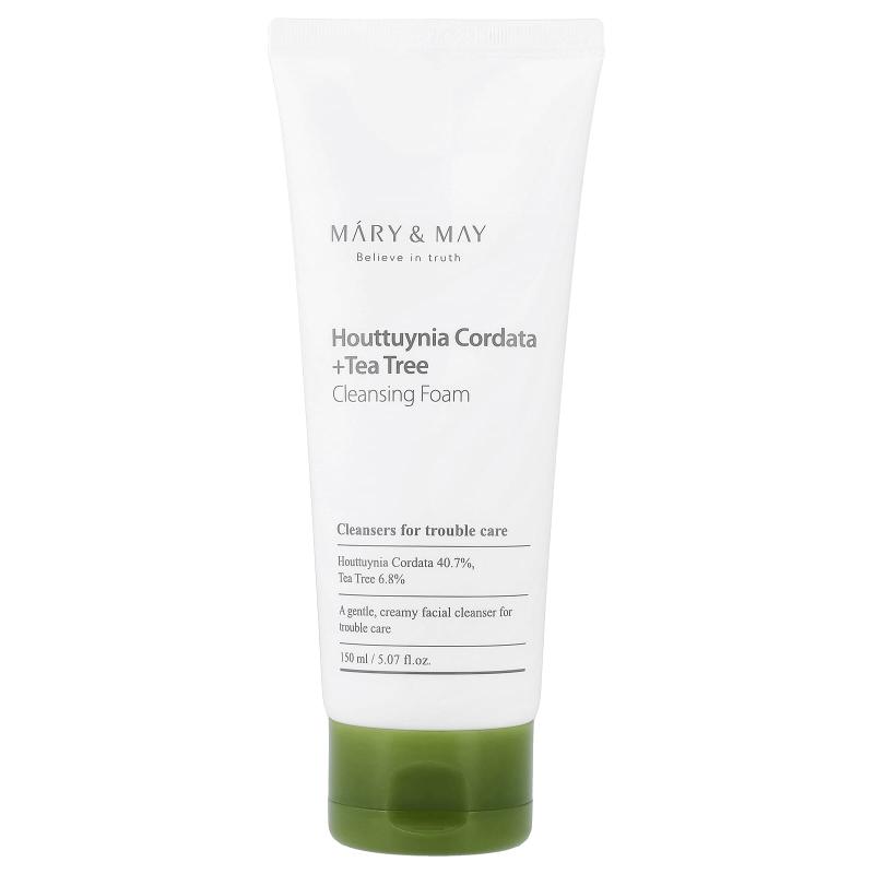 Mary & May, Houttuynia Cordata + Tea Tree, Cleansing Foam, 5.07 fl oz (150 ml)
